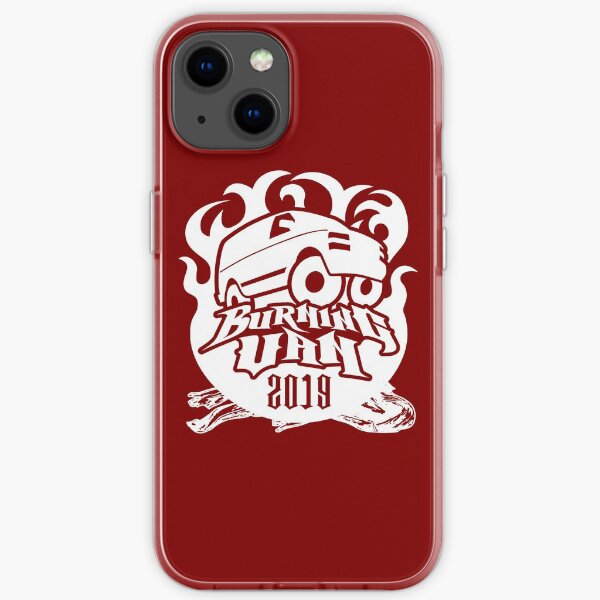 Burning Van 2019 - Lagerfeuer in Weiß iPhone Flexible Hülle