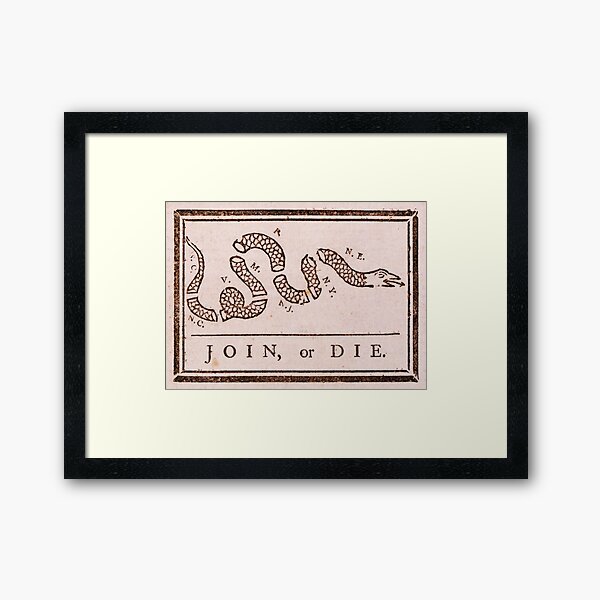 Item preview, Benjamin Franklin's Join or Die Political Cartoon designed and sold by allhistory.