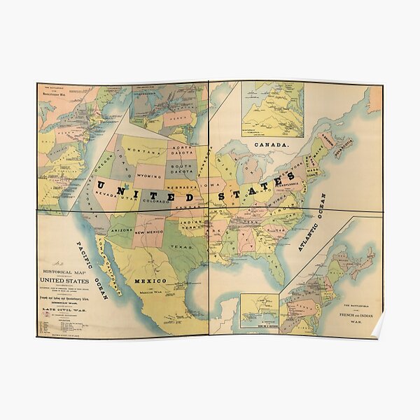 quot Historical Military Map of the - Poster,504x498,f8f8f8 Pad,600x600,f8f8f8.u5 
