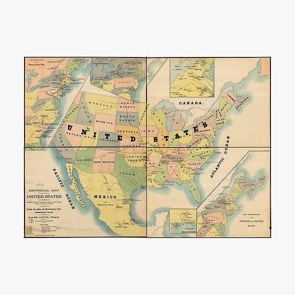 Item preview, Historical Military Map of the United States (1890) designed and sold by allhistory.