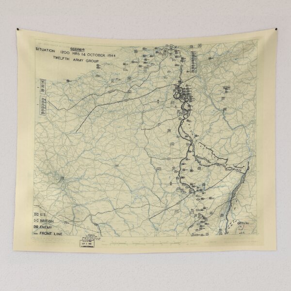 Item preview, World War II Twelfth Army Group Situation Map October 14 1944 designed and sold by allhistory.