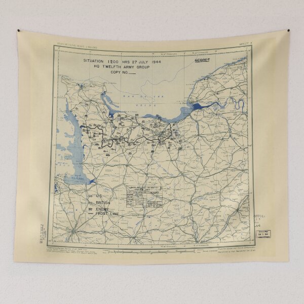 Item preview, World War II Twelfth Army Group Situation Map July 27 1944 designed and sold by allhistory.