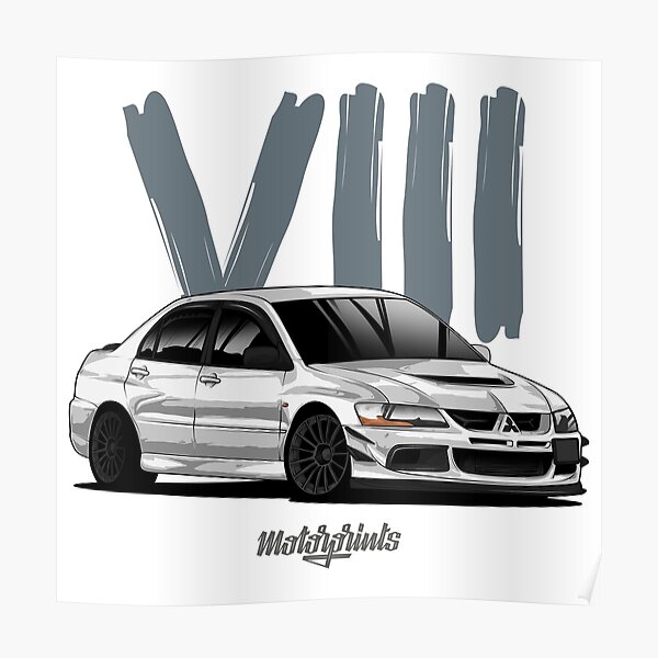 275478 Lancer Evolution EVO Mitsubishi Super Racing Car POSTER PRINT WALL FR 