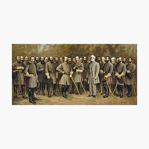 Vista previa del artículo con la obra «Robert E. Lee y su Generals Group Portrait», diseñado y vendido por allhistory.