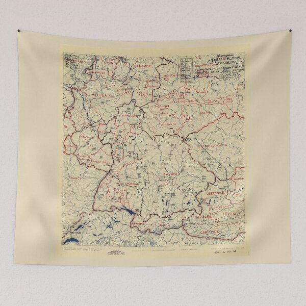 Aperçu de l'œuvre World War II Twelfth Army Group Situation Map June 16 1945 créée et vendue par allhistory.