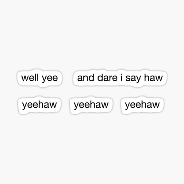 yeehaw set Sticker