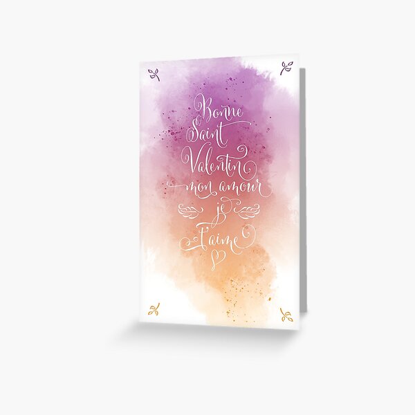 St. Valentine's card in French Greeting Card