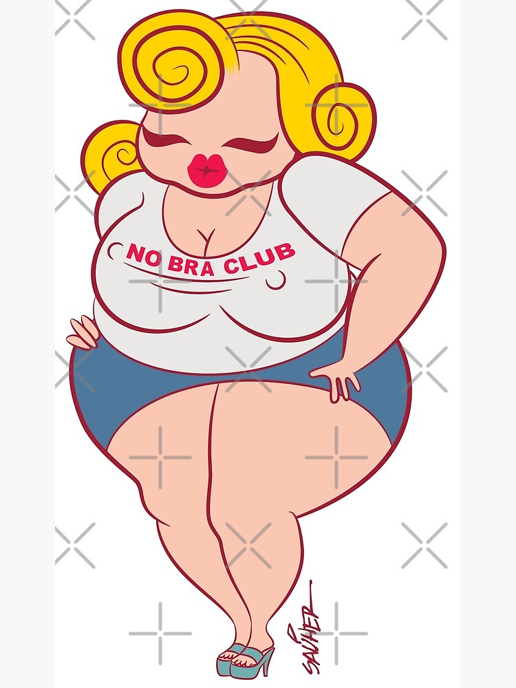 No Bra Club Art Print by SAUHER