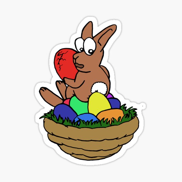 Item preview, Easter bunny hatches eggs designed and sold by omekronneo.