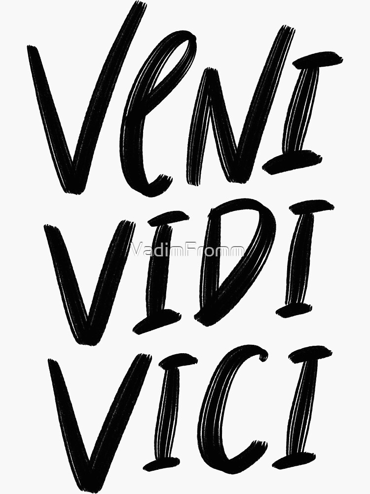 Hand drawn lettering veni vidi vici - latin Vector Image