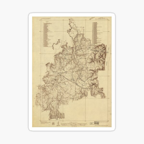 Shiloh National Military Park Tennessee Map 1934 Sticker For Sale   St,small,507x507 Pad,600x600,f8f8f8.u2 