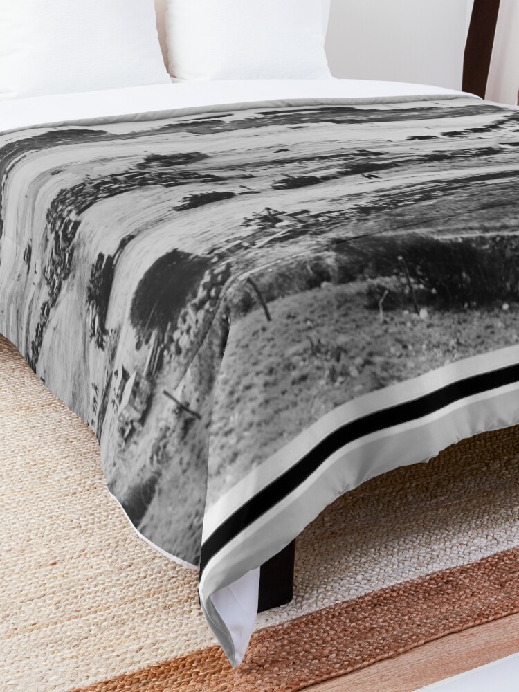 Alternate view of Landing Craft in Normandy France on D-Day June 6 1944 Comforter