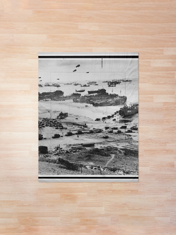 Alternate view of Landing Craft in Normandy France on D-Day June 6 1944 Comforter
