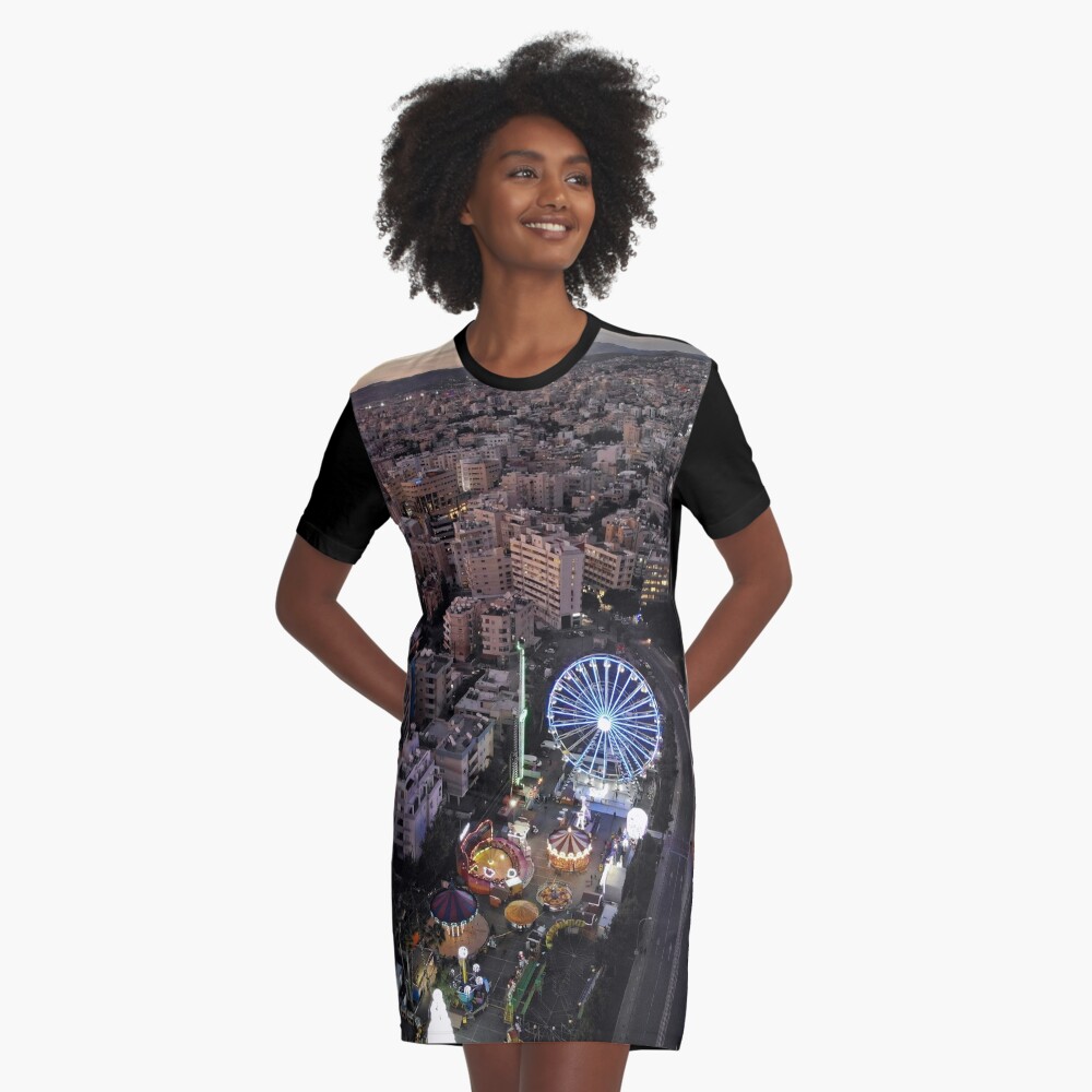 Item preview, Graphic T-Shirt Dress designed and sold by DRONY.