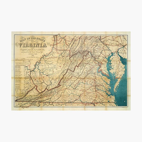 Item preview, Map of the State of Virginia (1862) designed and sold by allhistory.