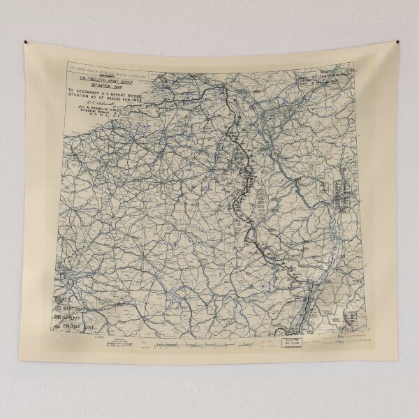 Item preview, World War II Twelfth Army Group Situation Map February 5 1945 designed and sold by allhistory.