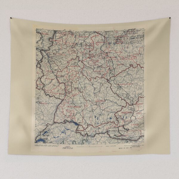 Aperçu de l'œuvre World War II Twelfth Army Group Situation Map May 23 1945 créée et vendue par allhistory.