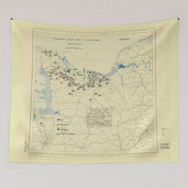 Aperçu de l'œuvre World War II Twelfth Army Group Situation Map June 27 1944 créée et vendue par allhistory.