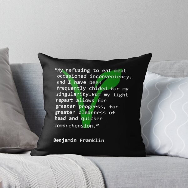 Item preview, vegan quotes - benjamin franklin designed and sold by MagicDoorknob.