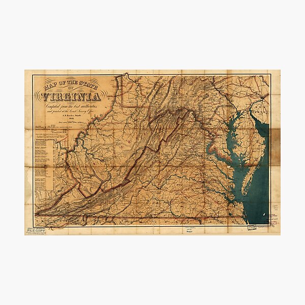 Item preview, Map of the State of Virginia by W. L. Nicholson (1862) designed and sold by allhistory.