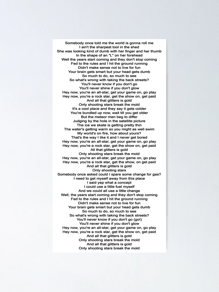 Opening Lyrics - All Star | Poster