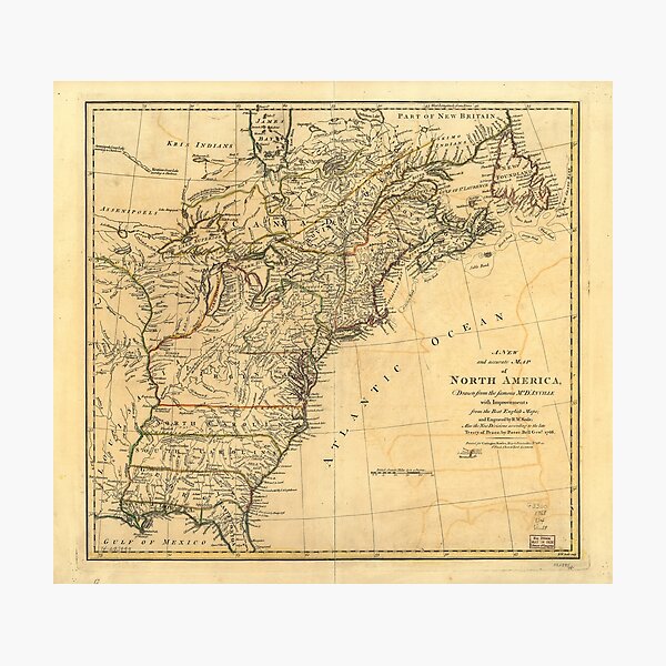 Item preview, Map of North America (1771) designed and sold by allhistory.