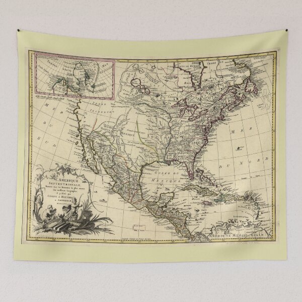 Item preview, L'Amérique septentrionale Map of North America (1757) designed and sold by allhistory.