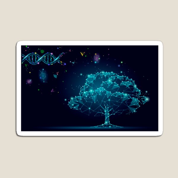 Aperçu de l'œuvre Science de l'ADN de la vie dans l'espace de l'arbre low poly créée et vendue par LuckyStep.