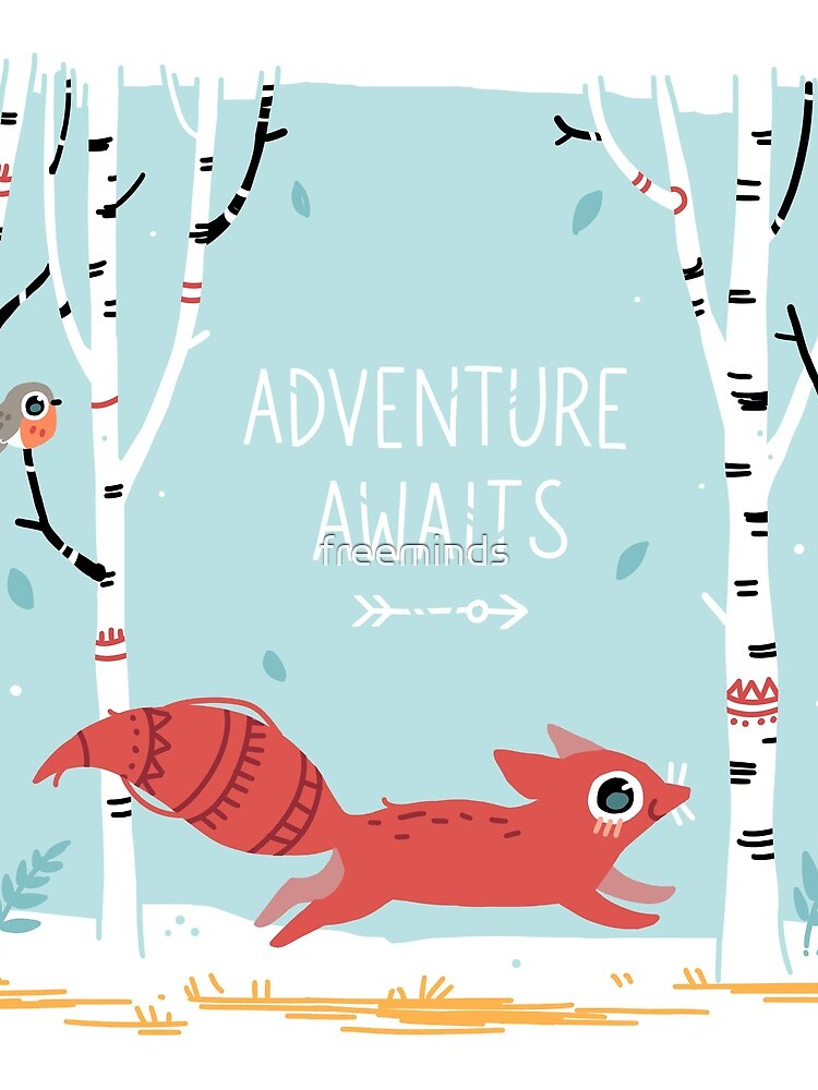 Thumbnail 3 of 3, Drawstring Bag, Adventure Awaits designed and sold by freeminds.