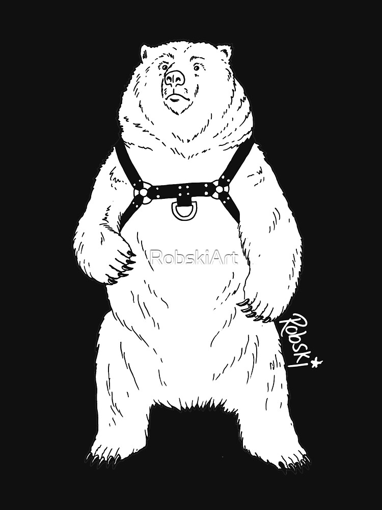 Leather Bear White-out by RobskiArt