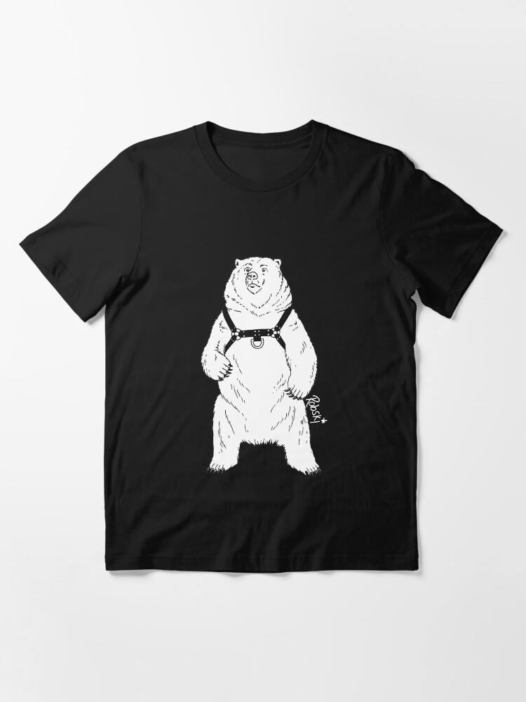 Alternate view of Leather Bear White-out Essential T-Shirt