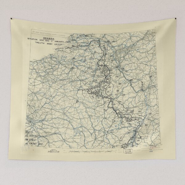 Aperçu de l'œuvre World War II Twelfth Army Group Situation Map January 11 1945 créée et vendue par allhistory.