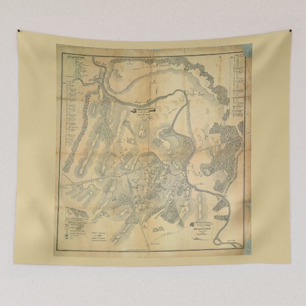 Item preview, Civil War Battlefield of Young's Branch or Manassas Map July 21 1861 designed and sold by allhistory.