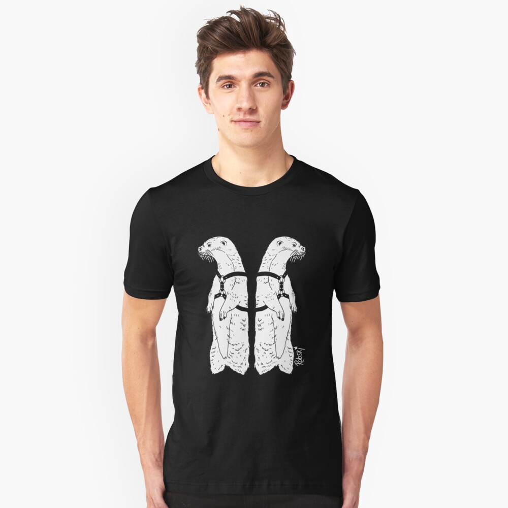 Leather otters Slim Fit T-Shirt