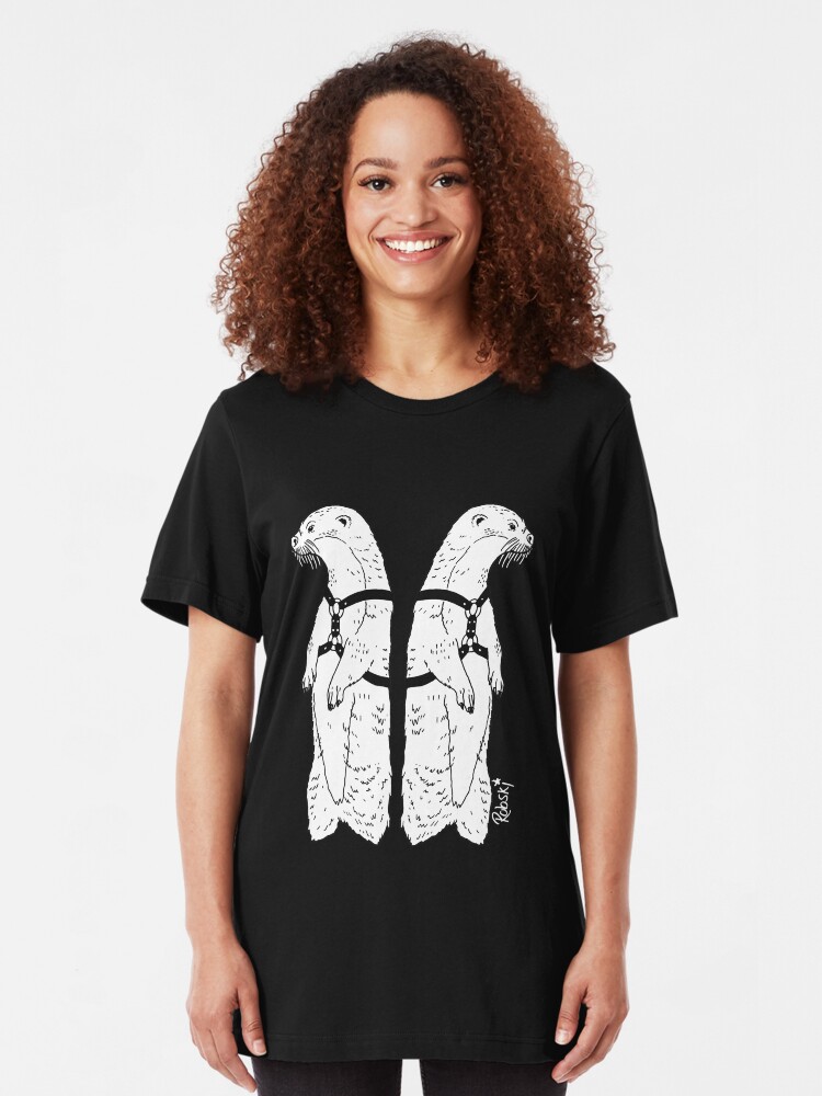 Alternate view of Leather otters Slim Fit T-Shirt
