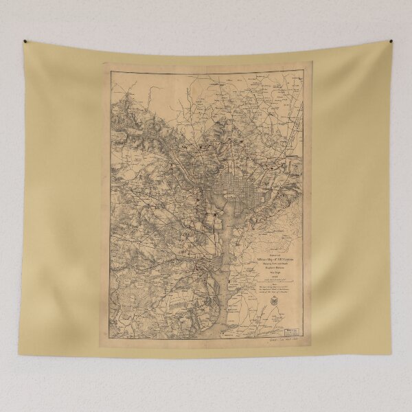 Item preview, Military Map of N.E. Virginia Showing Forts and Roads (1865) designed and sold by allhistory.
