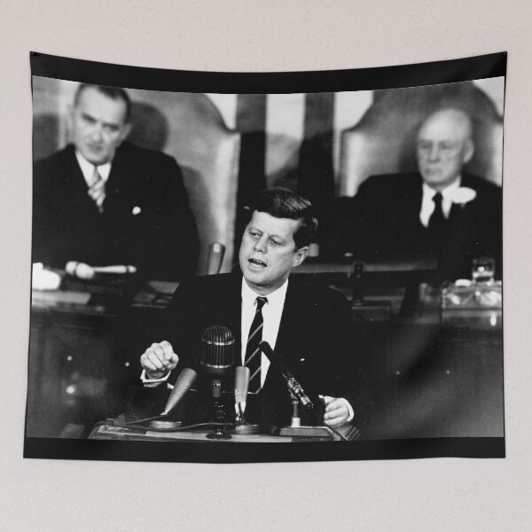 Item preview, President John F. Kennedy Men to the Moon Speech May 25 1961 designed and sold by allhistory.