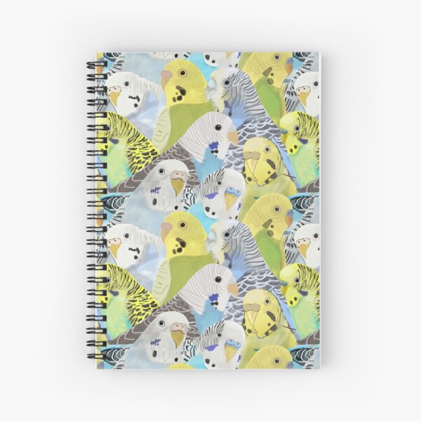 Budgie Parakeets Spiral Notebook