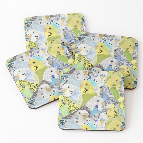 Item preview, Budgie Parakeets designed and sold by Amy Hadden.