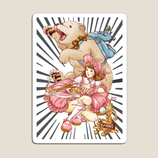 Crossbow Chica with Berry the bear Magnet