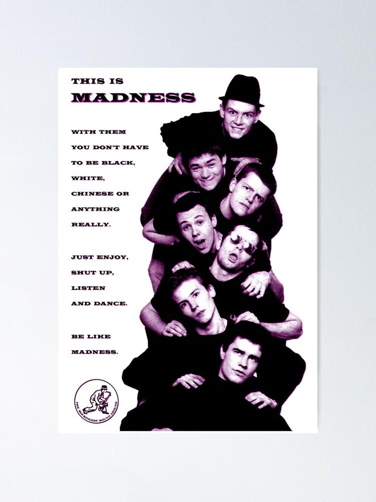 "MADNESS" Poster for Sale by shnooks Redbubble