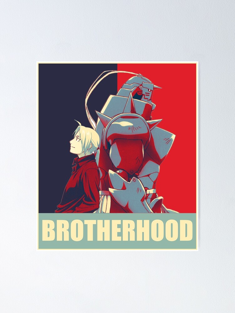 Fullmetal Alchemist Brotherhood Elric Brothers Anime Poster – My