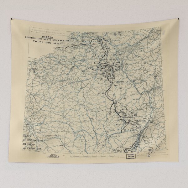 Aperçu de l'œuvre December 8 1944 World War II Twelfth Army Group Situation Map créée et vendue par allhistory.