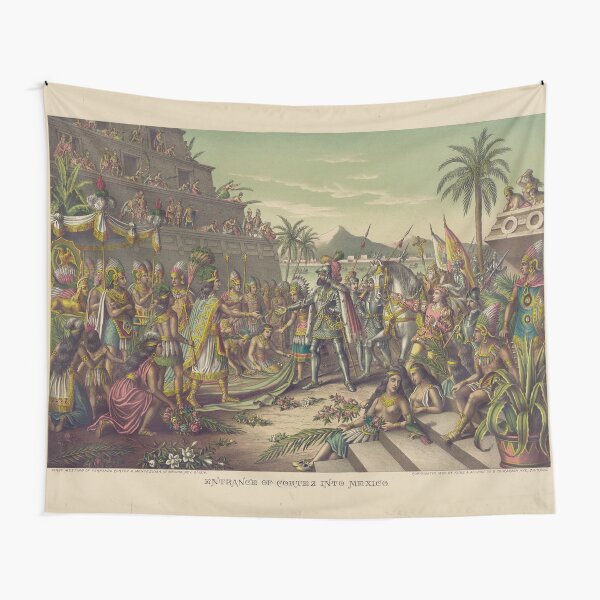 Item preview, Entrance of Cortez into Mexico Meeting Montezuma November 8 1519 designed and sold by allhistory.