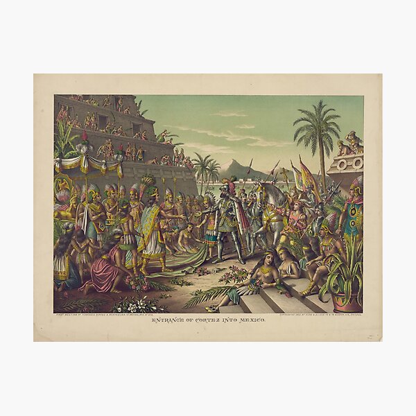 Entrance of Cortez into Mexico Meeting Montezuma November 8 1519 Photographic Print