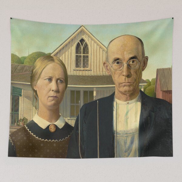 Item preview, Gótico americano por Grant Wood (1930) designed and sold by allhistory.