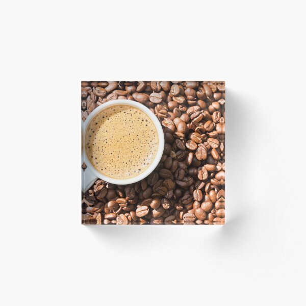 Espresso Love Acrylic Block