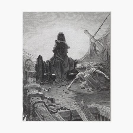 Death Rolls the Dice - Gustave Dore Art Board Print