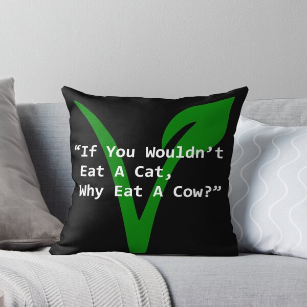 Item preview, vegan quotes - if you wouldn't eat a cat, why eat a cow? designed and sold by MagicDoorknob.