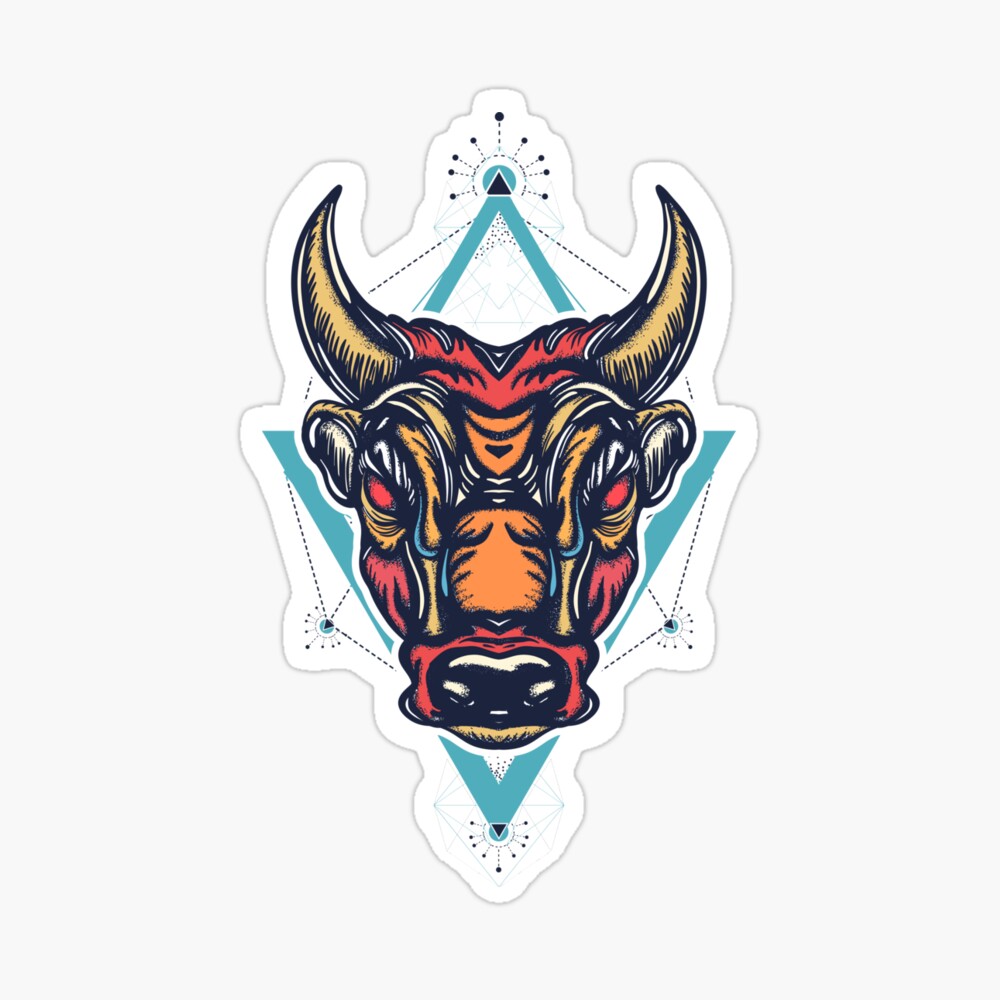 Angry Bull Tribal Tattoo stock illustration. Illustration of object -  43714560